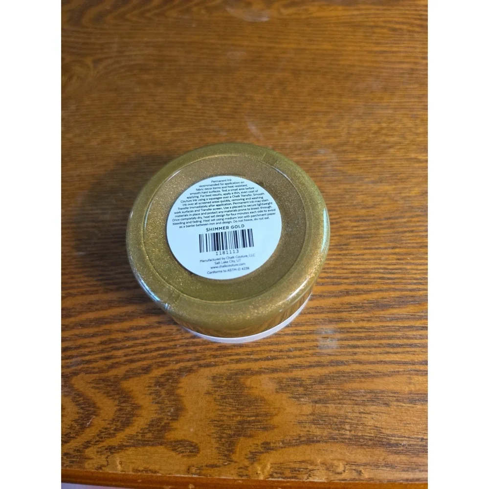Chalkology PASTE Chalk Couture SHIMMER GOLD 3oz Jar -‎ Permanent Inck# I18113
